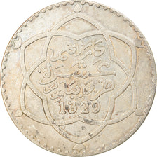Coin, Morocco, 'Abd al-Hafiz, Rial, 10 Dirhams, 1911, bi-Bariz, Paris