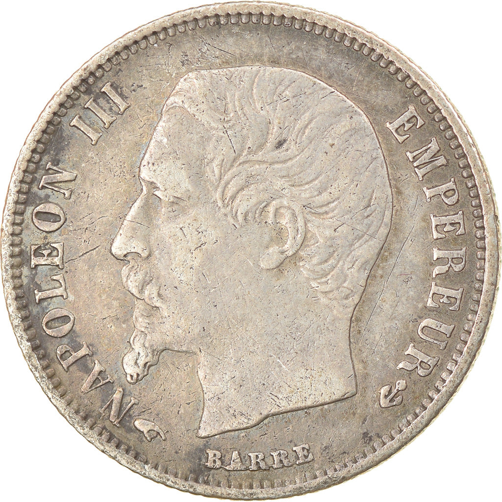 Moeda, França, Napoleon III, Napoléon III, 50 Centimes, 1858, Paris