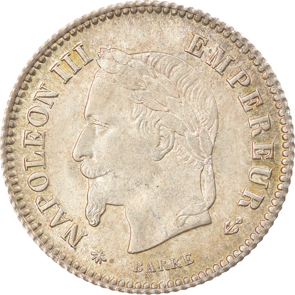 Moeda, França, Napoleon III, Napoléon III, 20 Centimes, 1867, Paris