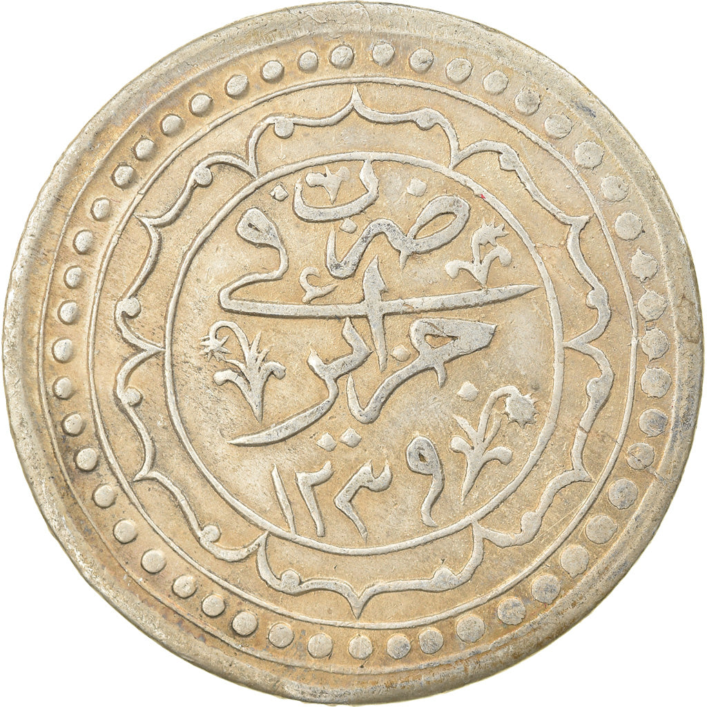 Coin, Algeria, ALGIERS, Mahmud II, Budju, 1823 (1239 AH), Jaza'ir, AU(55-58)