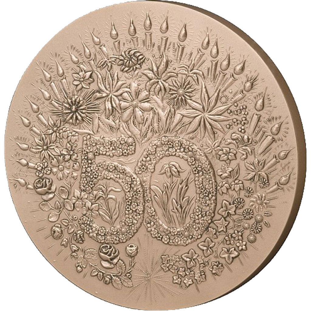 Médaille, Monnaie de Paris, Noces d'or, 50 ans de Mariage