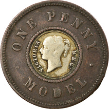 Coin, Great Britain, Victoria, Penny Model, Penny, 1844, VF(20-25), Copper And