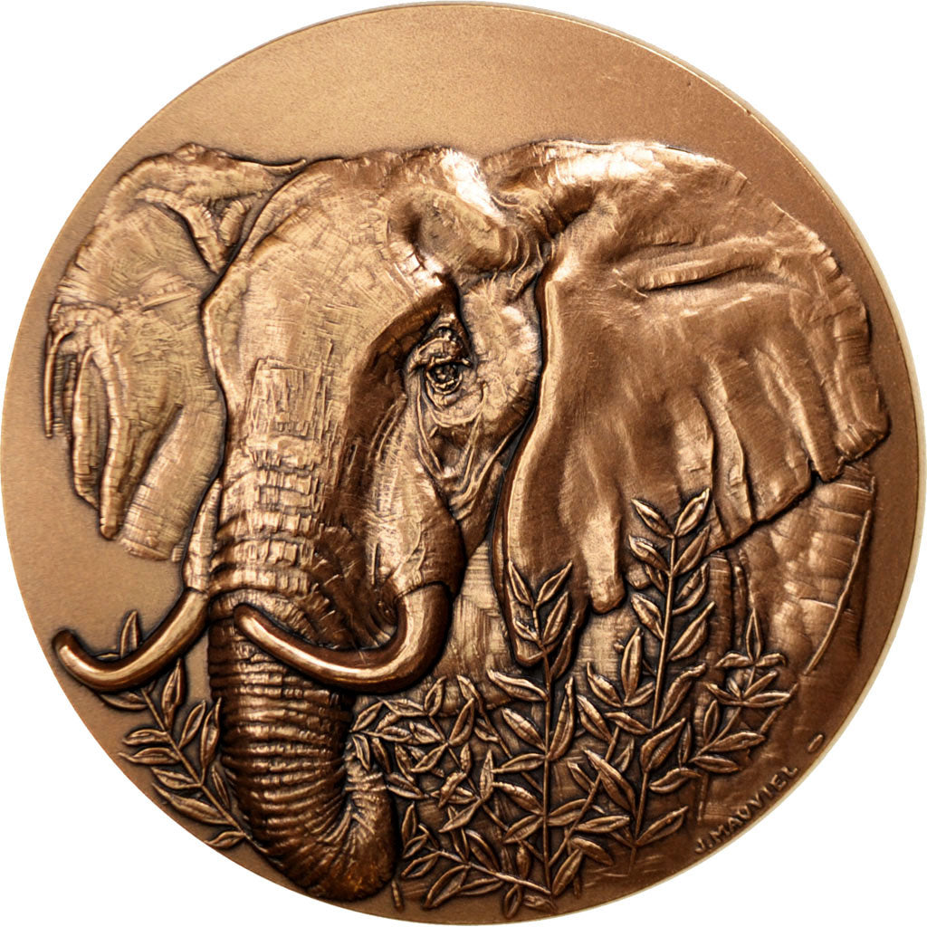 FRANCE, Fauna, The Fifth Republic, Medal, MS(65-70), Mauviel, Bronze, 72, 205.00