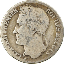 Moeda, Bélgica, Leopold I, Franc, 1844, VF(30-35), Prata, KM:7.1