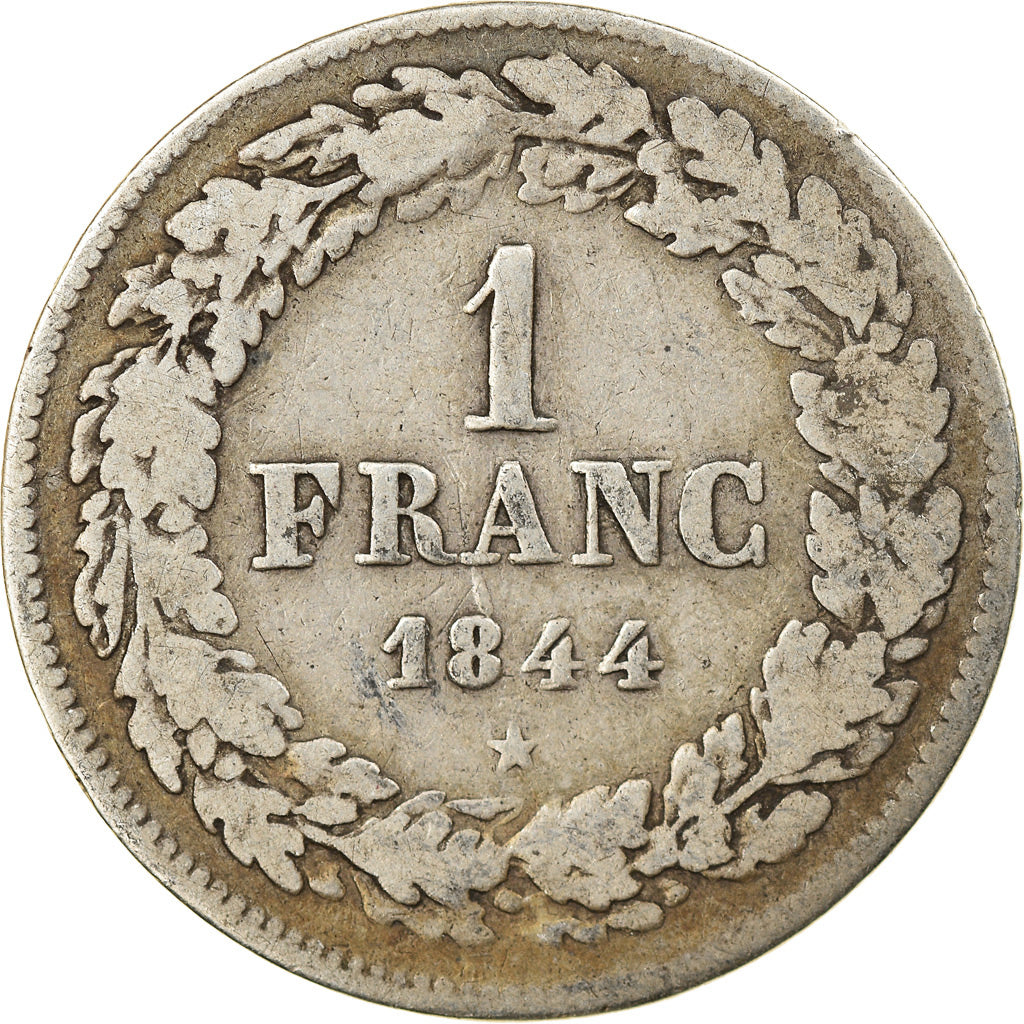 Coin, Belgium, Leopold I, Franc, 1844, VF(30-35), Silver, KM:7.1