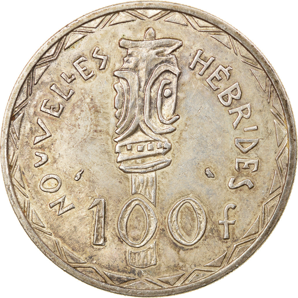 Coin, New Hebrides, 100 Francs, 1966, Paris, EF(40-45), Silver, KM:1