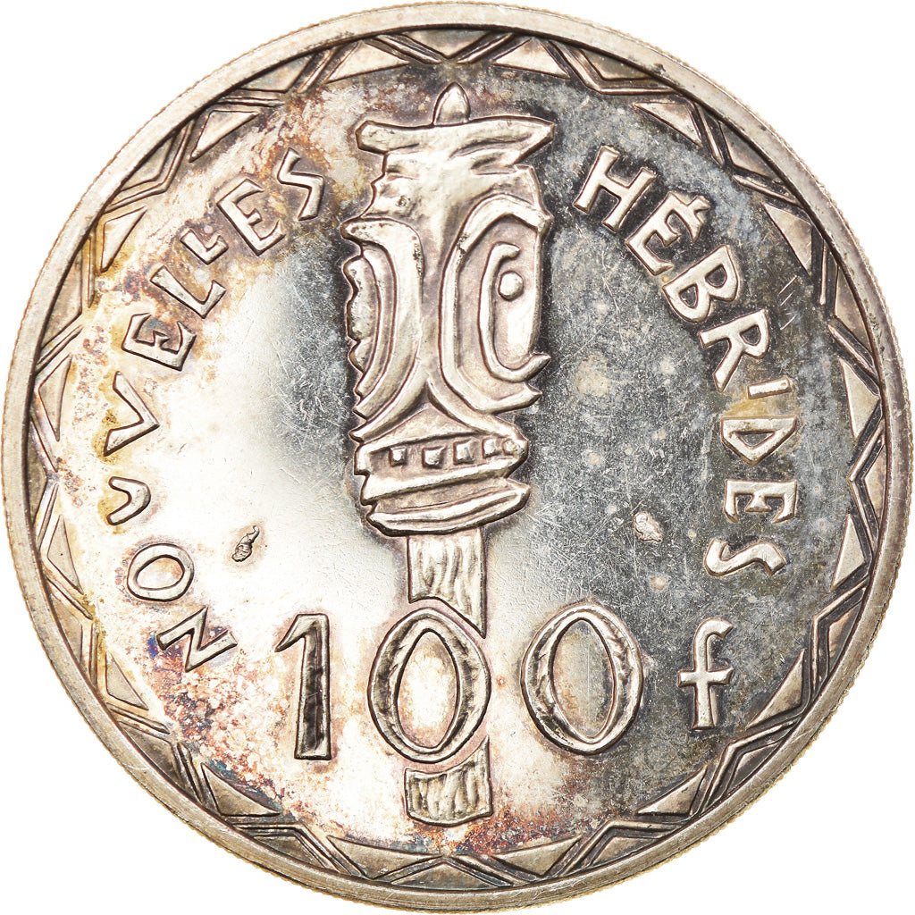 Munten, Nieuwe Hebriden, 100 Francs, 1966, Paris, ESSAI, PR, Zilver, KM:E1