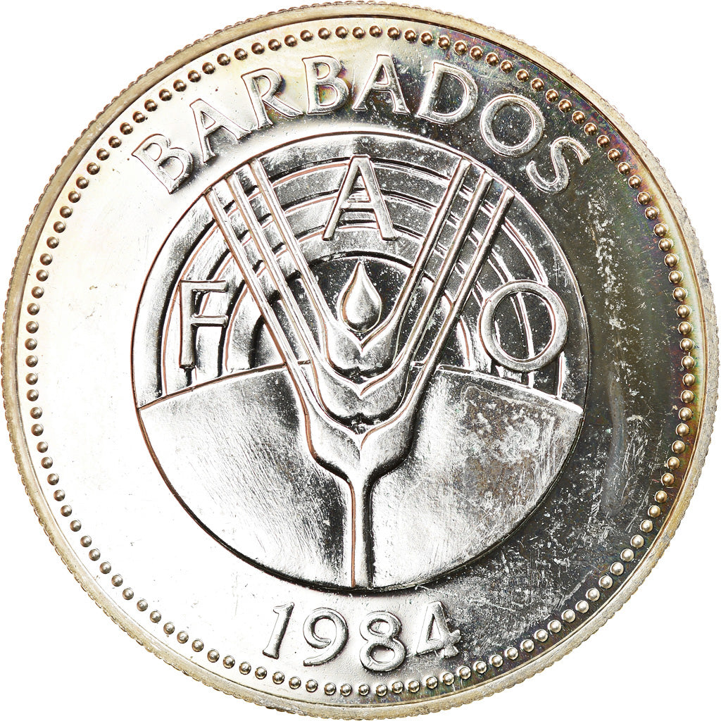 Coin, Barbados, 50 Dollars, 1984, Franklin Mint, Proof, MS(60-62), Silver, KM:42