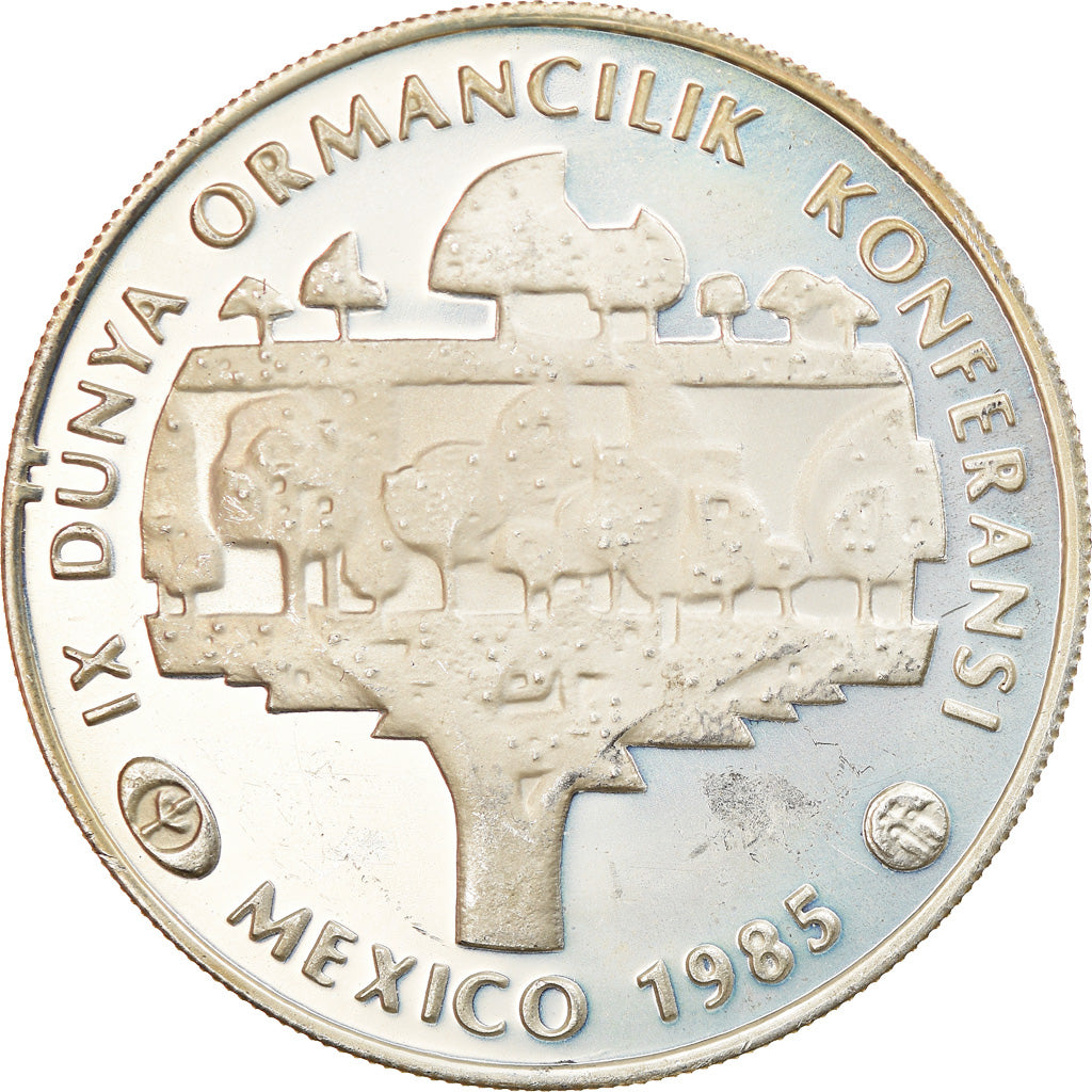 Coin, Turkey, 5000 Lira, 1985, MS(63), Silver, KM:977