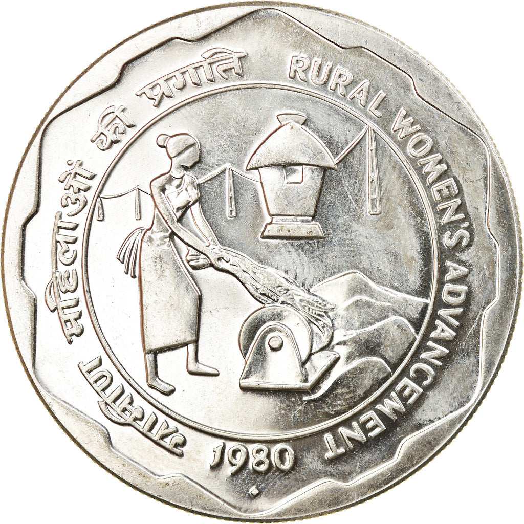 Münze, INDIA-REPUBLIC, 100 Rupees, 1980, Mumbai, Bombay, VZ+, Silber, KM:275