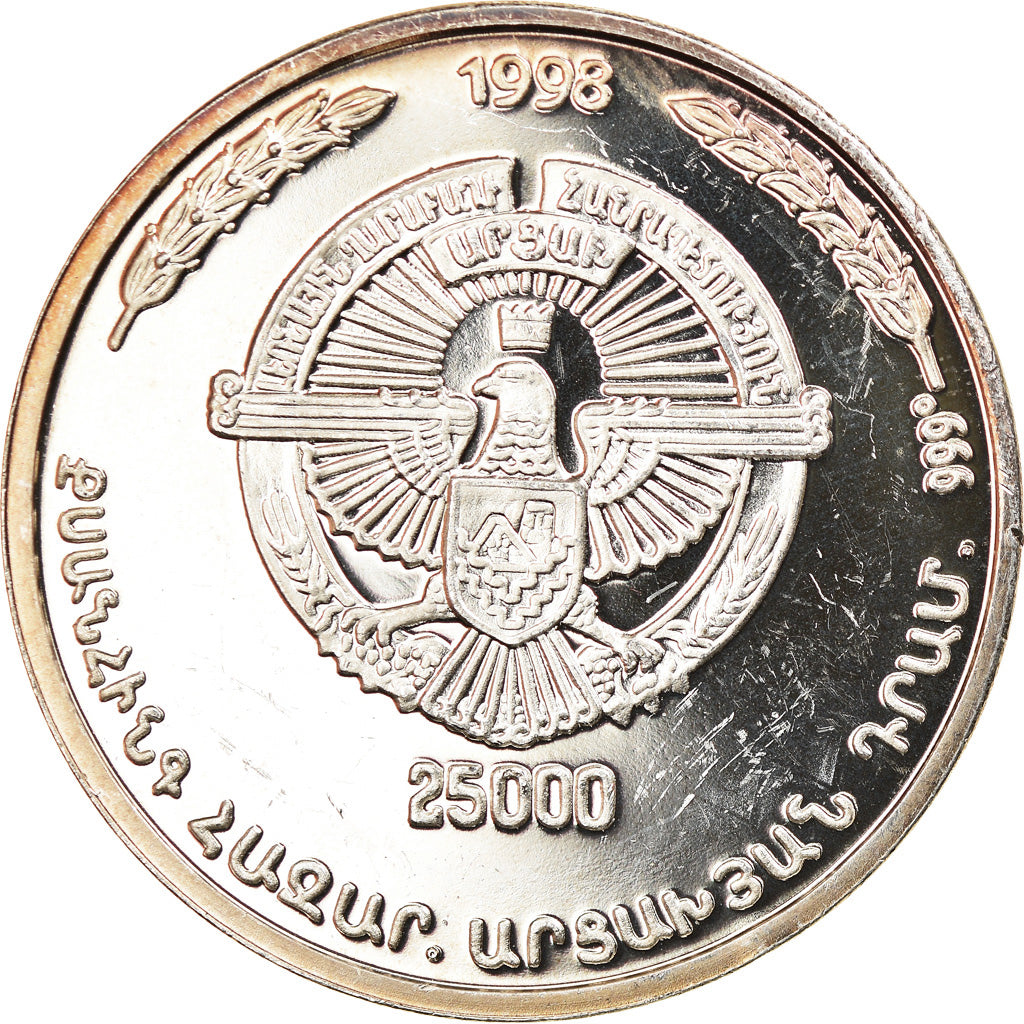 Coin, Nagorno Karabakh, 25000 Drams, 1998, Proof, MS(63), Silver, KM:1