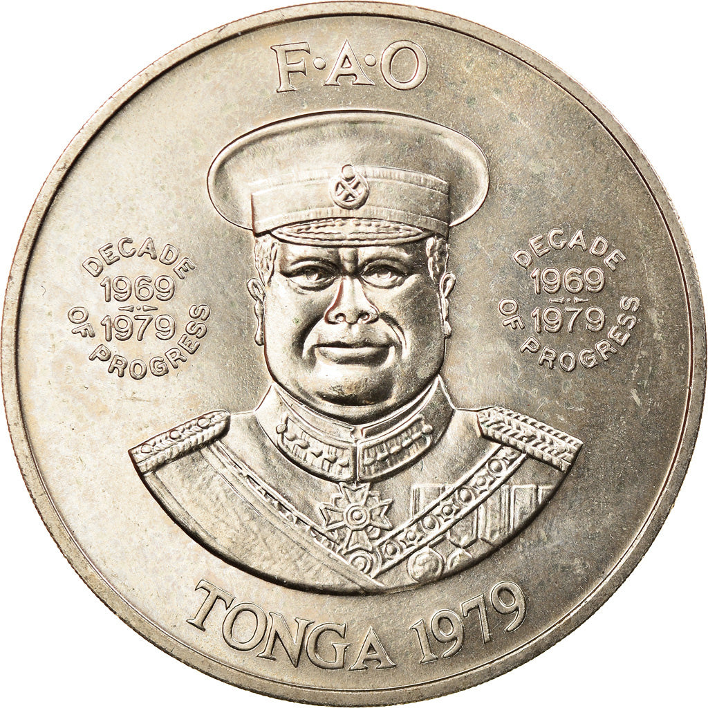 Moneta, Tonga, King Taufa'ahau Tupou IV, 2 Pa'anga, 1979, SPL, Rame-nichel