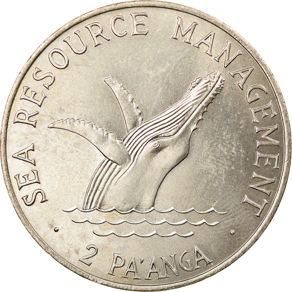 Munten, Tonga, King Taufa'ahau Tupou IV, 2 Pa'anga, 1980, PR, Copper-nickel