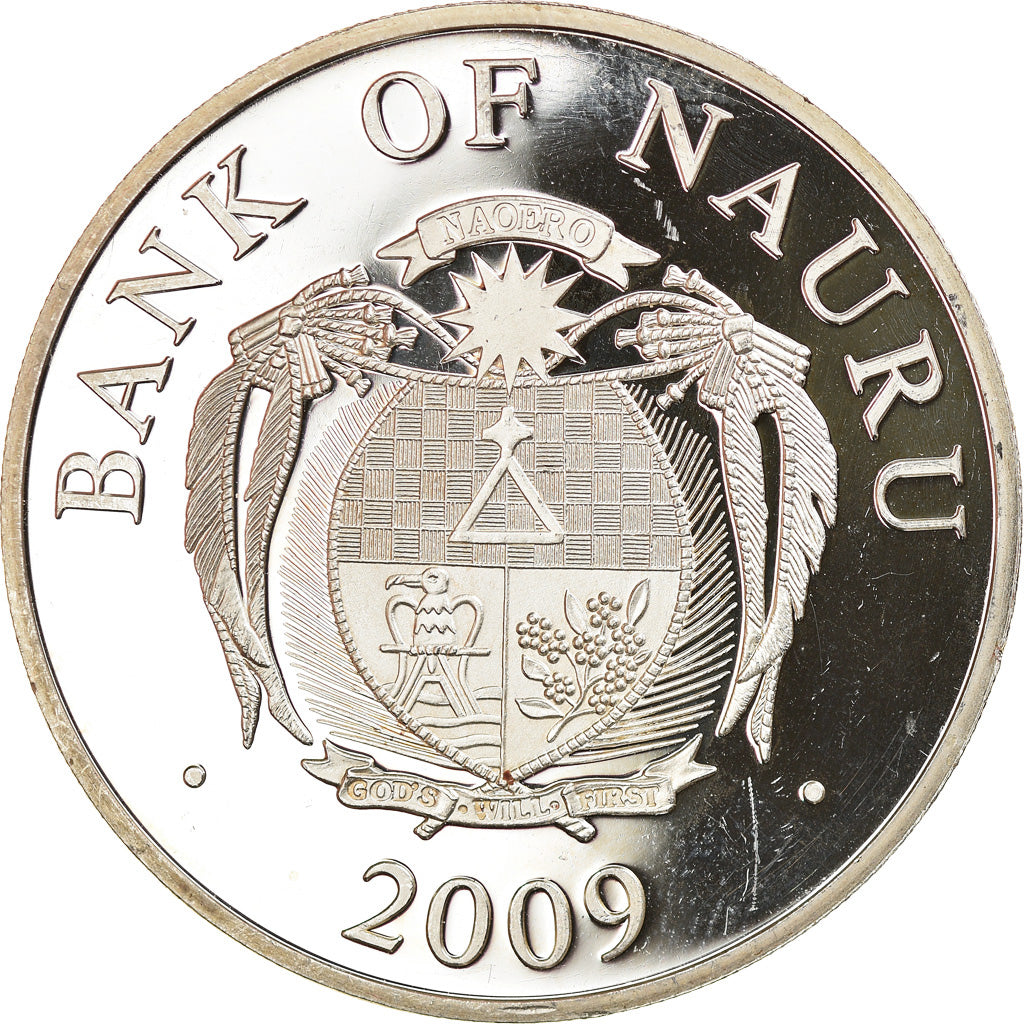 Moneta, Nauru, Dollar, 2009, CIT, SPL, Rame placcato argento, KM:38