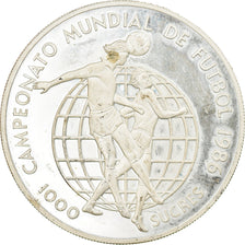 Coin, Ecuador, Soccer, 1000 Sucres, 1986, MS(63), Silver, KM:88