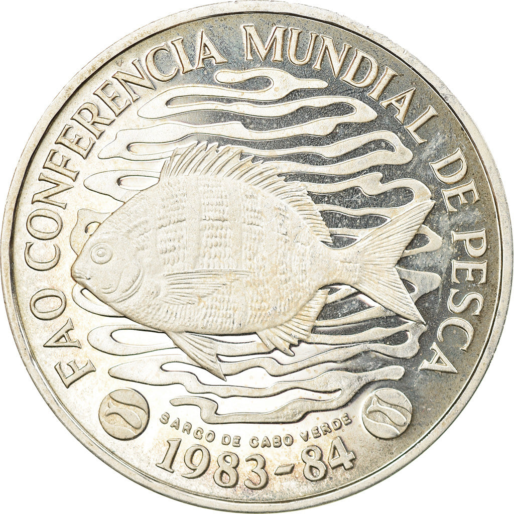 Moneda, Cabo Verde, 50 Escudos, 1984, Proof, SC, Plata, KM:22a