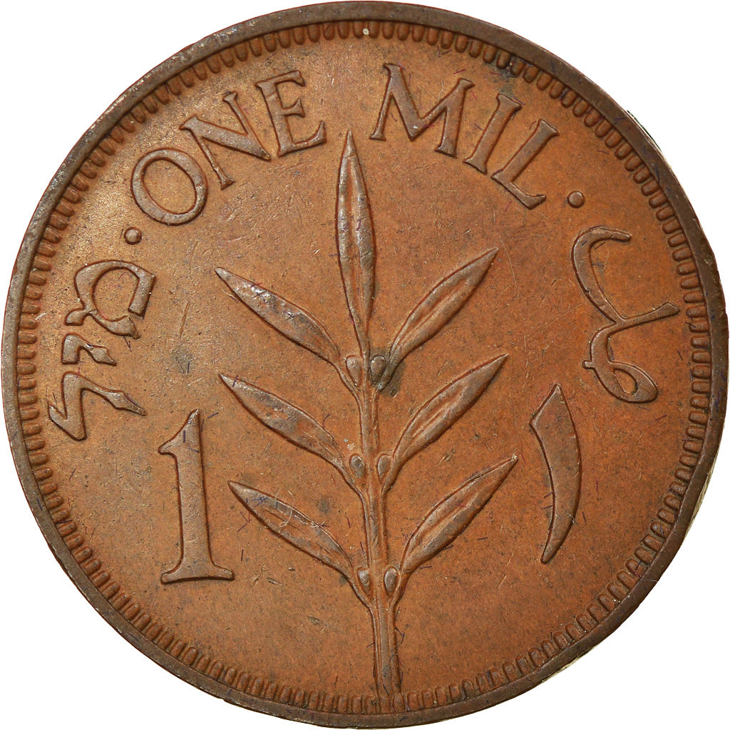 Coin, Palestine, Mil, 1939, AU(50-53), Bronze, KM:1