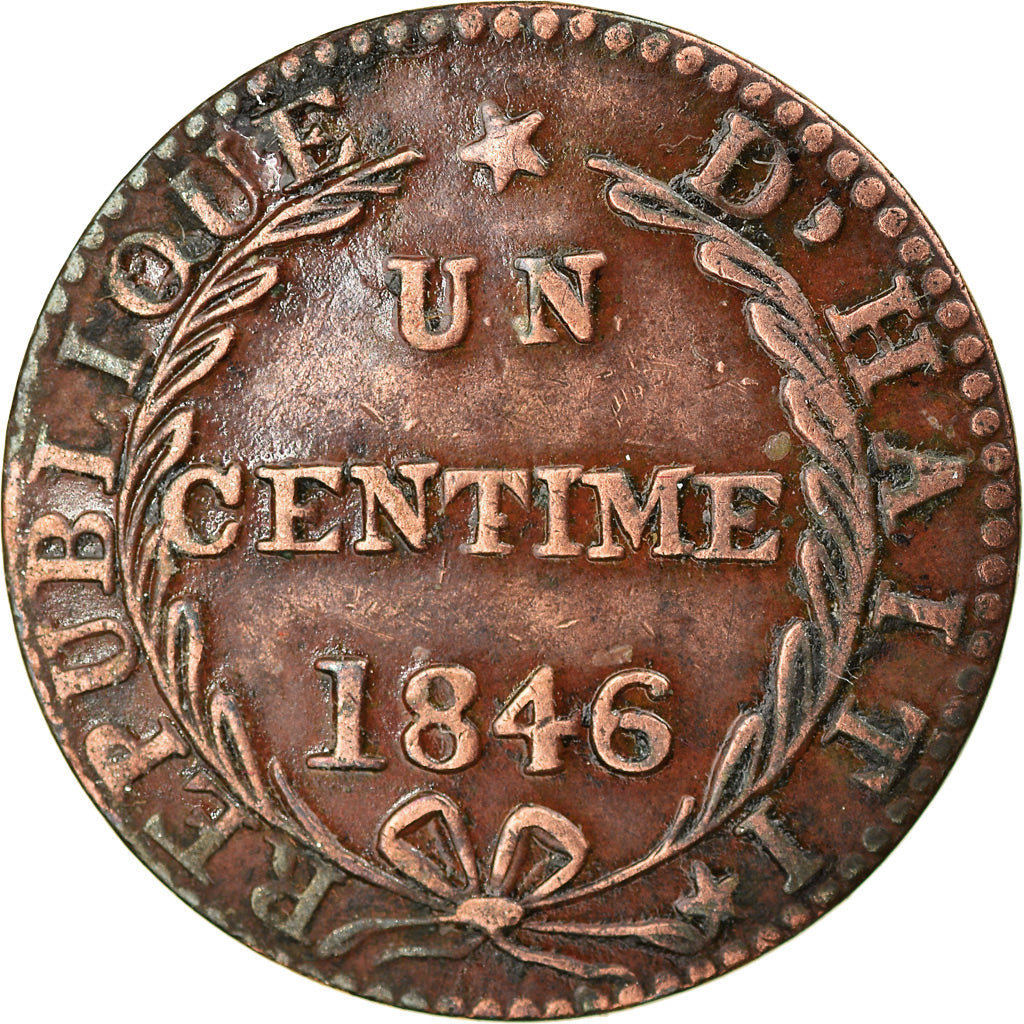 Coin, Haiti, Centime, 1846, EF(40-45), Copper, KM:24