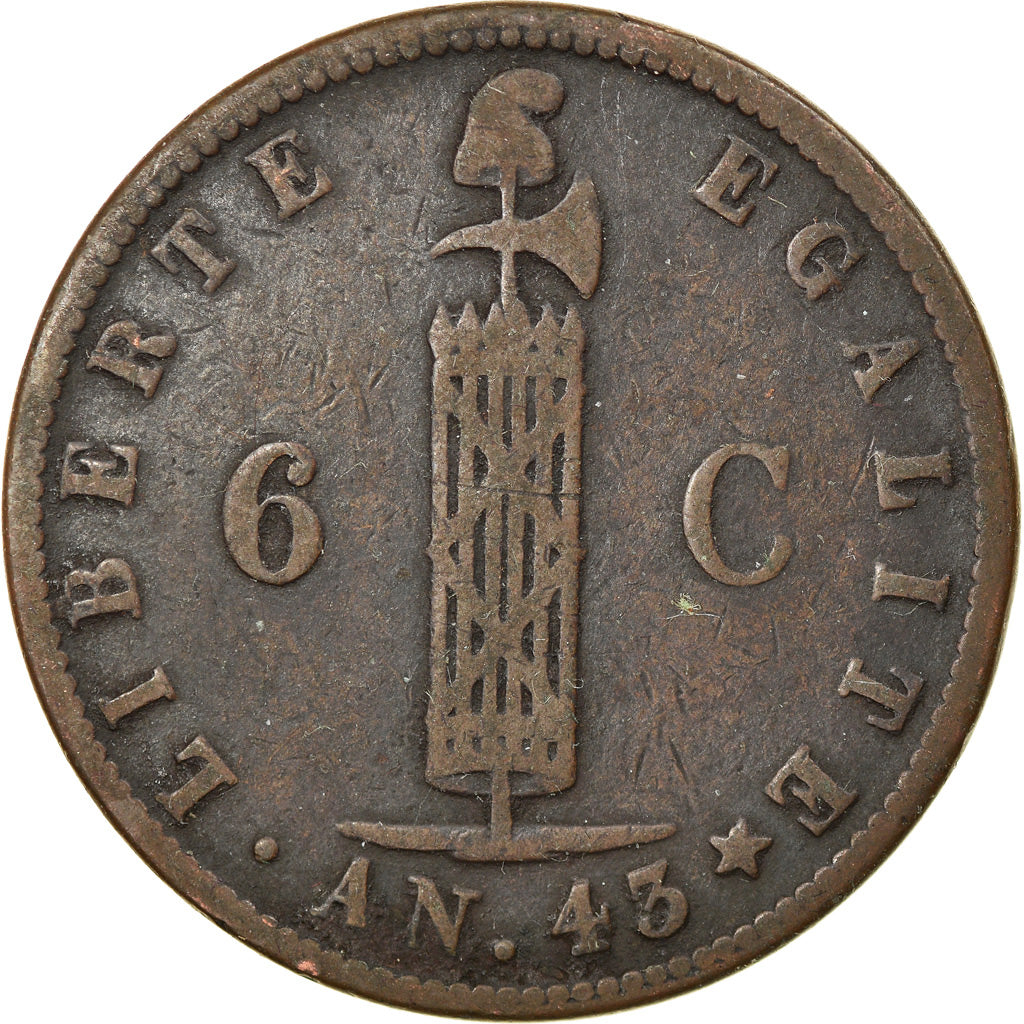 Coin, Haiti, 6 Centimes, 1846, VF(30-35), Copper, KM:28