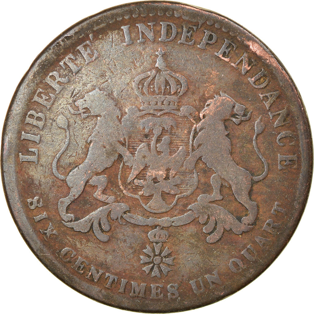 Coin, Haiti, Faustin Ier, 6-1/4 Centimes, 1850, F(12-15), Copper, KM:38