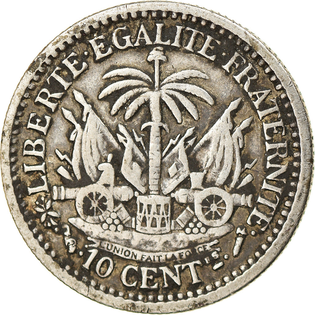 Coin, Haiti, 10 Centimes, 1894, Paris, EF(40-45), Silver, KM:44