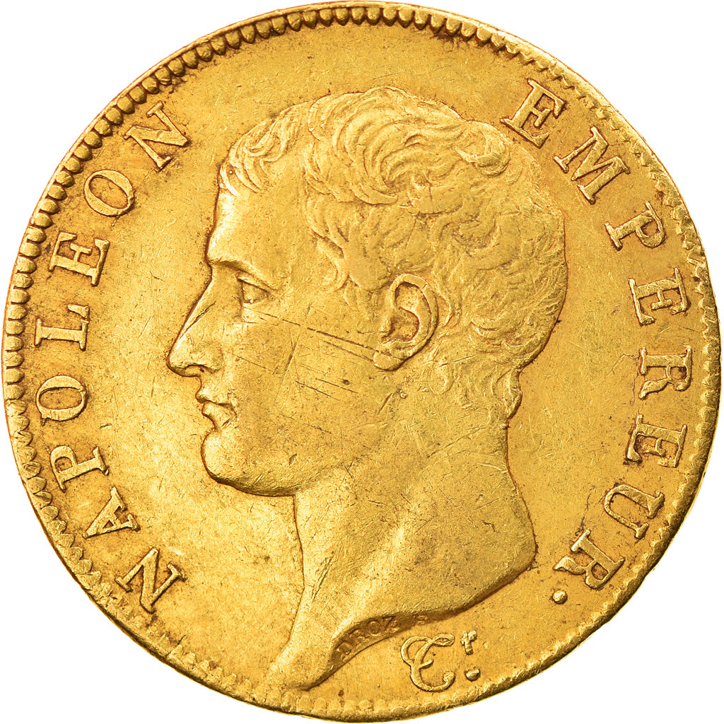 Munten, Frankrijk, Napoléon I, 40 Francs, AN 13, Paris, ZF, Goud, KM:664.1