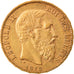 Coin, Belgium, Leopold II, 20 Francs, 20 Frank, 1878, AU(55-58), Gold, KM:37
