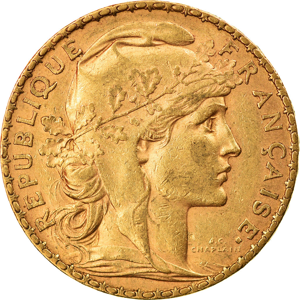 Coin, France, Marianne, 20 Francs, 1900, Paris, EF(40-45), Gold, KM:847