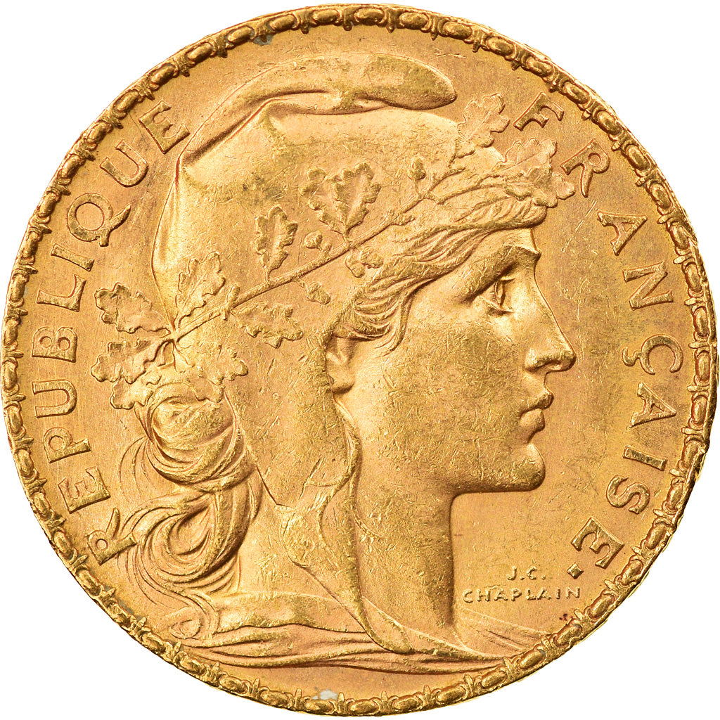 Moneda, Francia, Marianne, 20 Francs, 1904, Paris, EBC, Oro, KM:847