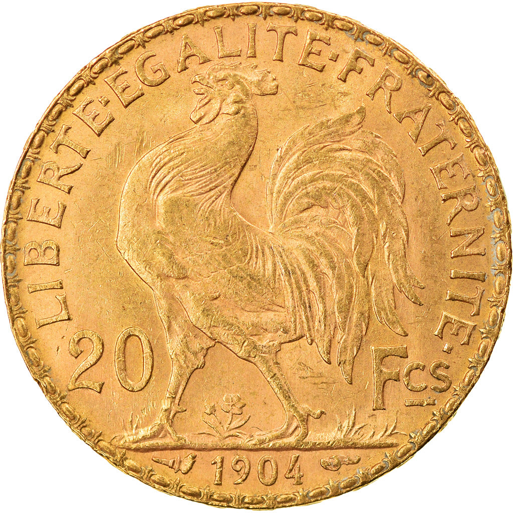Moneda, Francia, Marianne, 20 Francs, 1904, Paris, EBC, Oro, KM:847