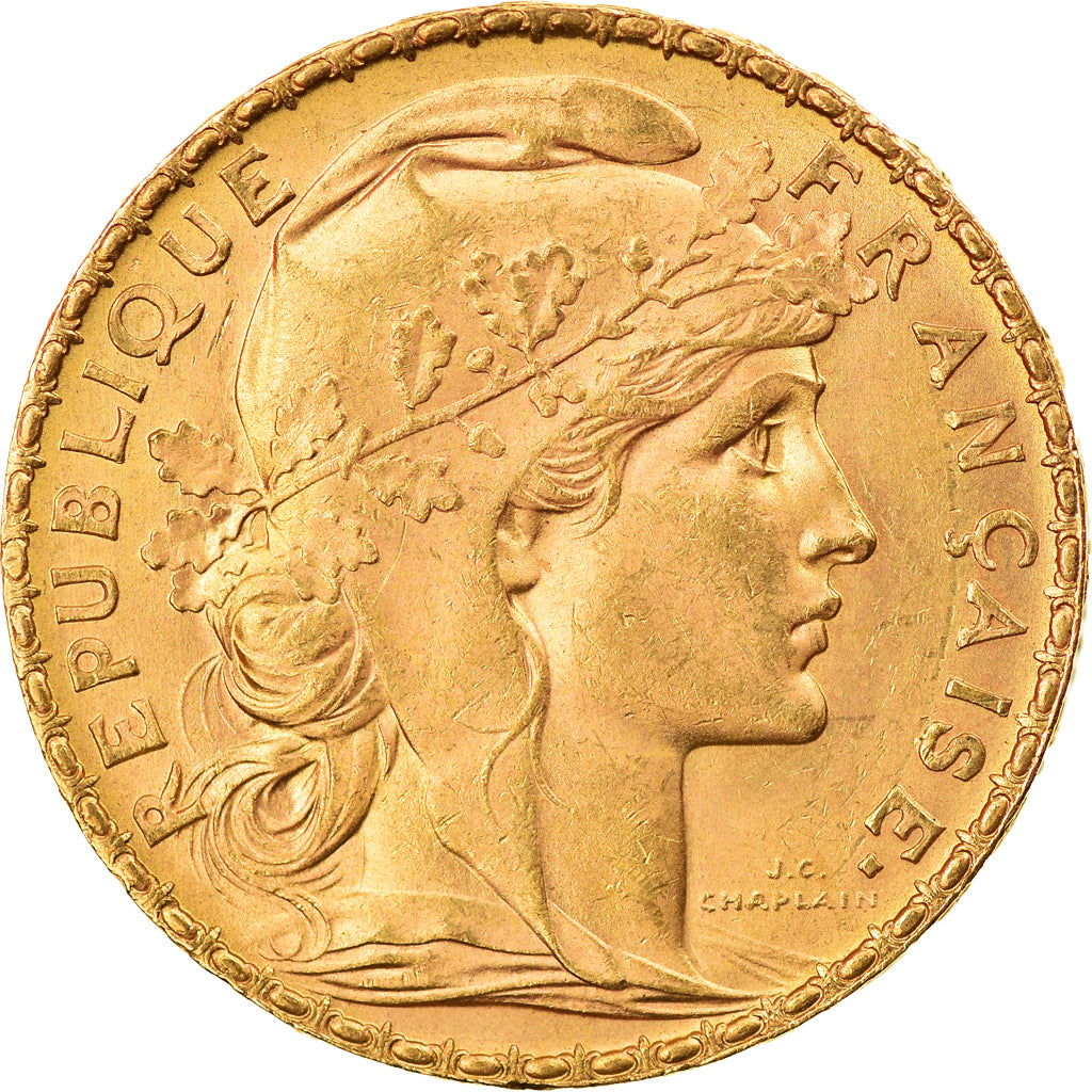 Coin, France, Marianne, 20 Francs, 1906, Paris, AU(55-58), Gold, KM:847