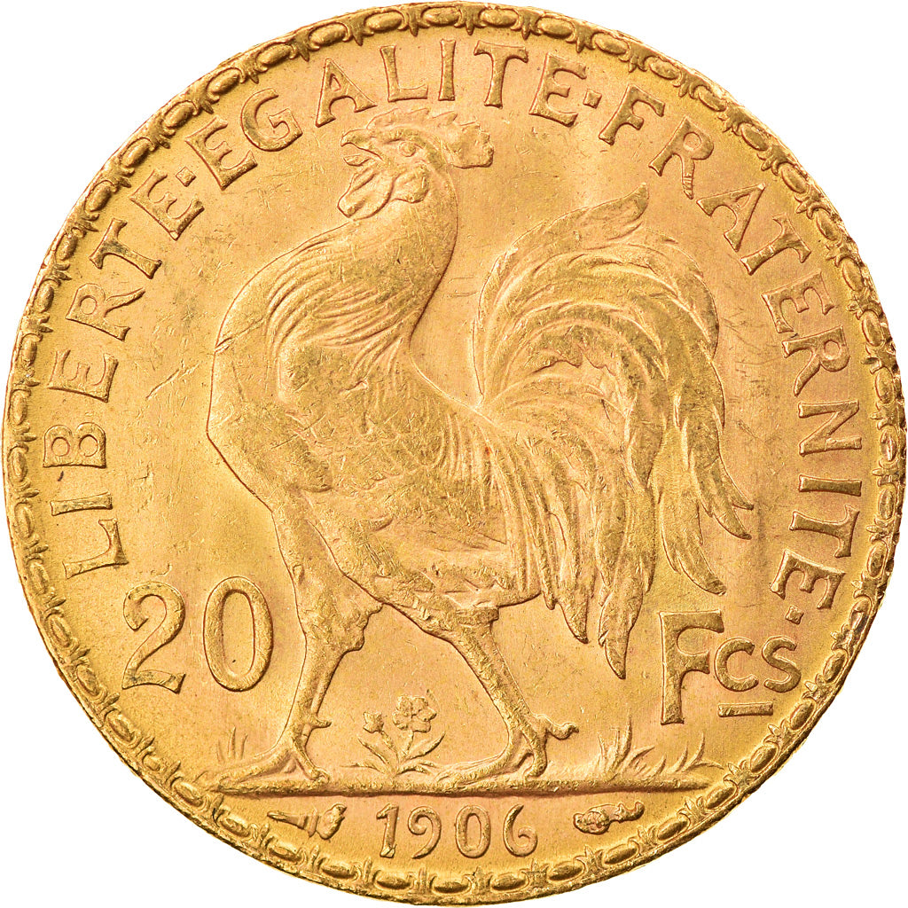 Coin, France, Marianne, 20 Francs, 1906, Paris, AU(55-58), Gold, KM:847