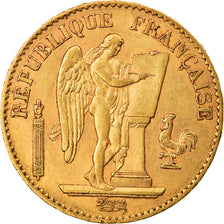 Moneda, Francia, Génie, 20 Francs, 1874, Paris, MBC+, Oro, KM:825, Gadoury:1063