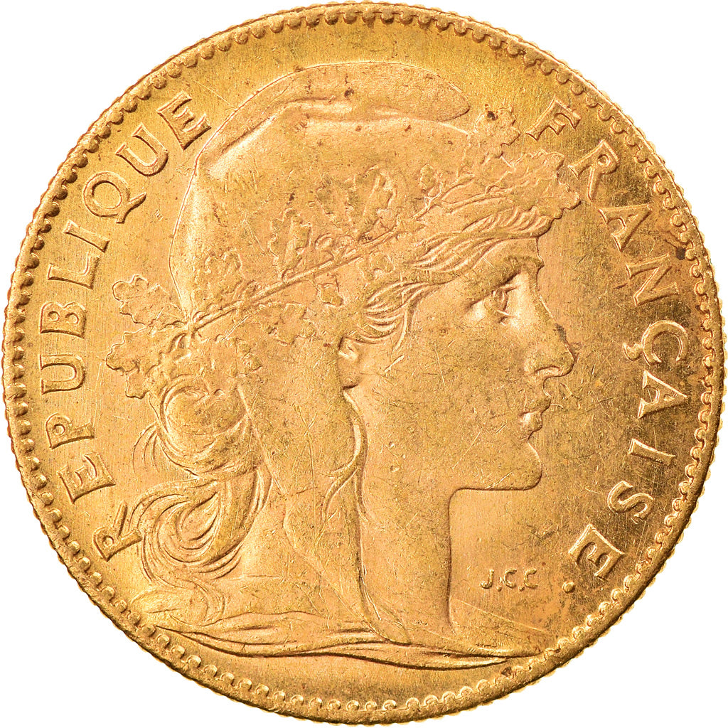 Coin, France, Marianne, 10 Francs, 1906, Paris, AU(50-53), Gold, KM:846