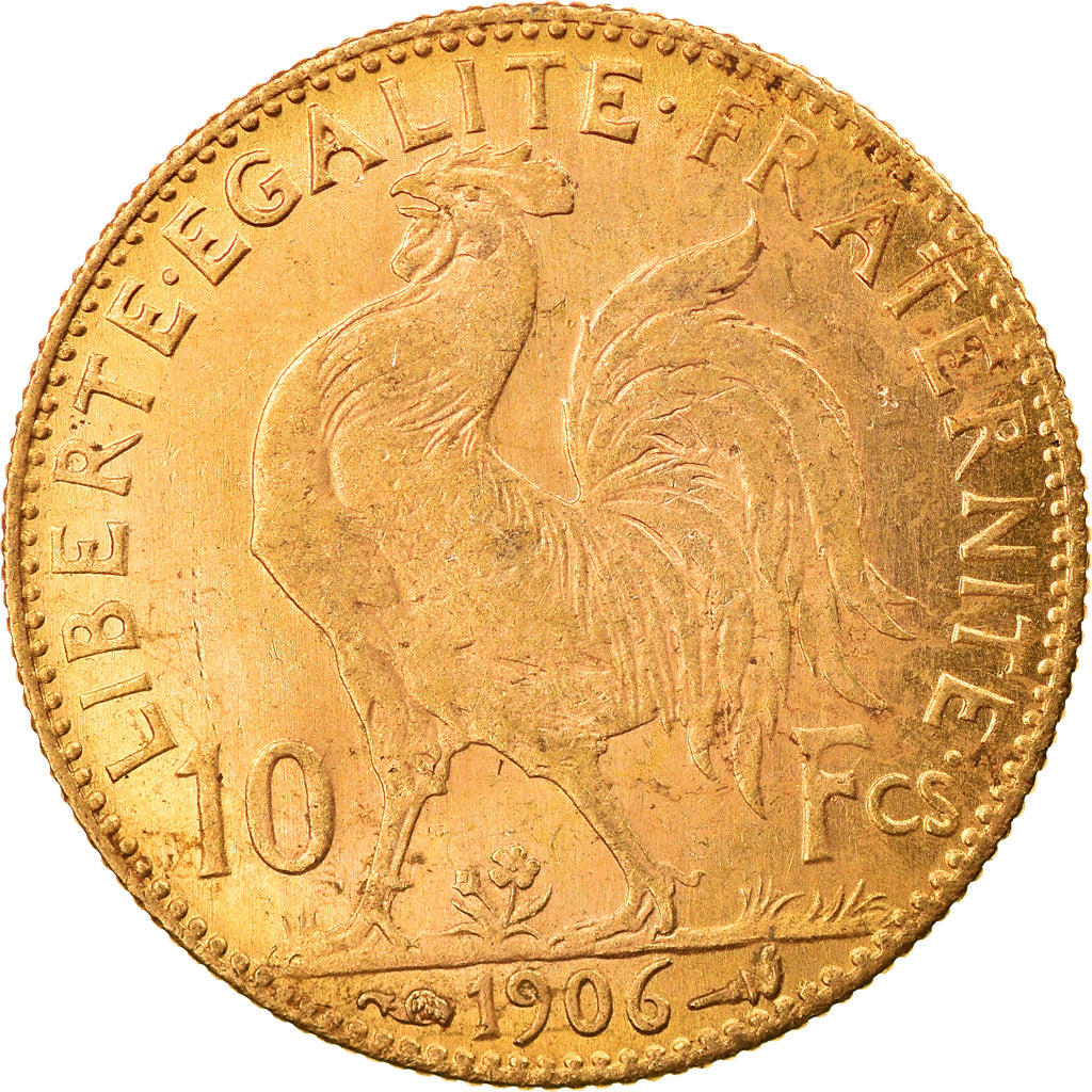 Coin, France, Marianne, 10 Francs, 1906, Paris, AU(50-53), Gold, KM:846