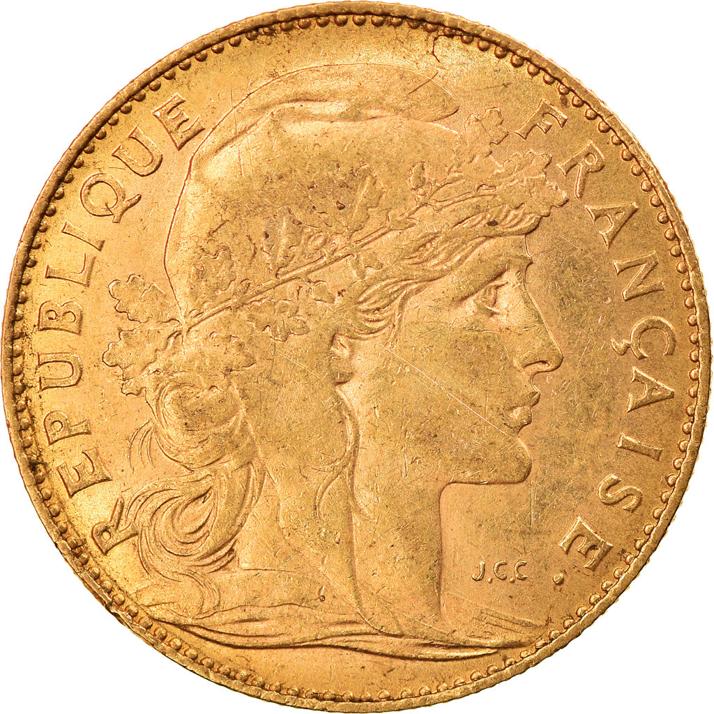 Coin, France, Marianne, 10 Francs, 1901, Paris, AU(50-53), Gold, KM:846