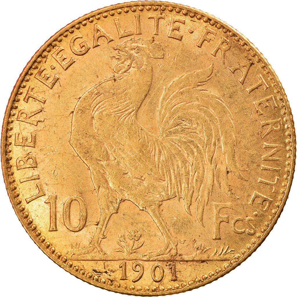 Coin, France, Marianne, 10 Francs, 1901, Paris, AU(50-53), Gold, KM:846