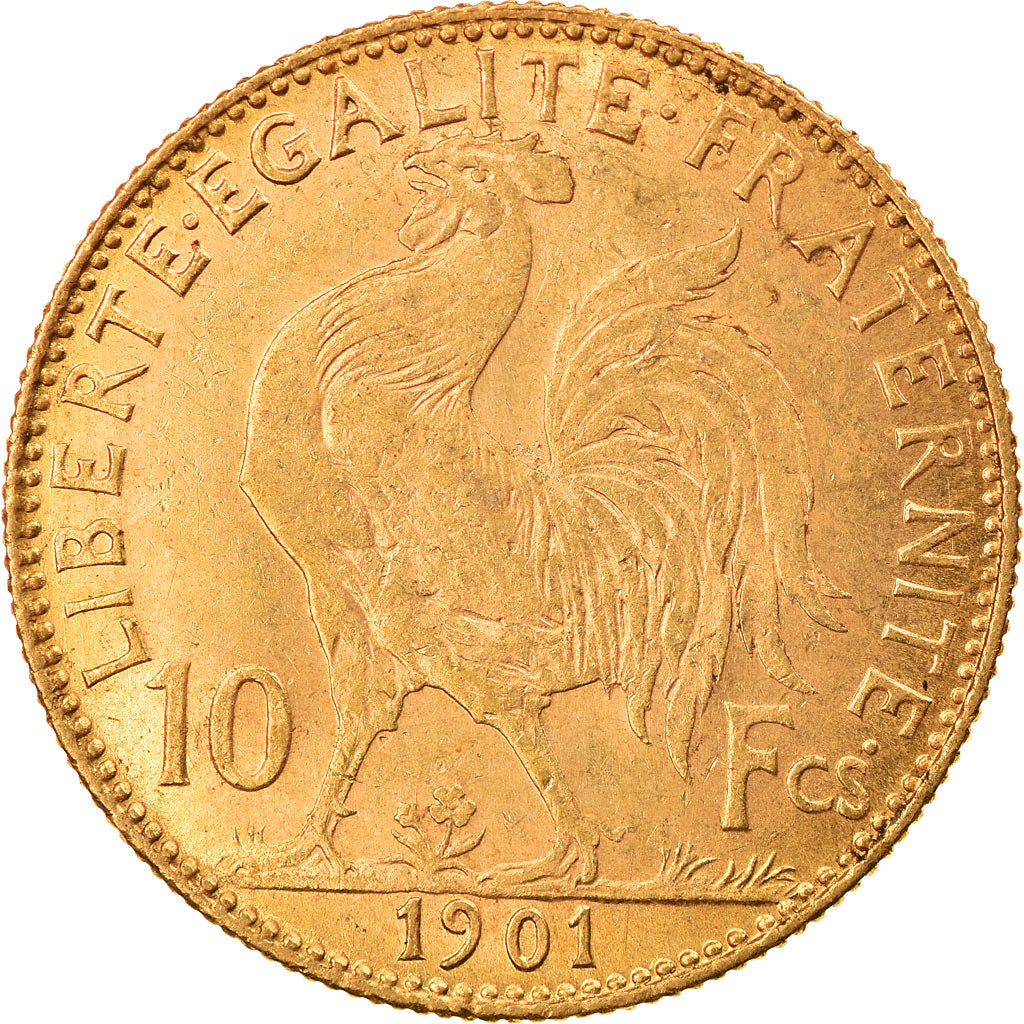 Moneta, Francia, Marianne, 10 Francs, 1901, Paris, SPL-, Oro, KM:846