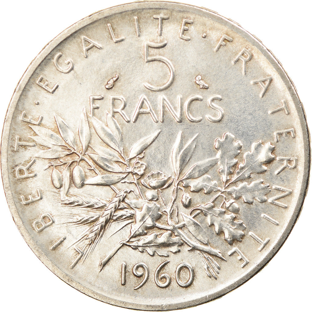 Coin, France, Semeuse, 5 Francs, 1960, MS(64), Silver, KM:926, Gadoury:770