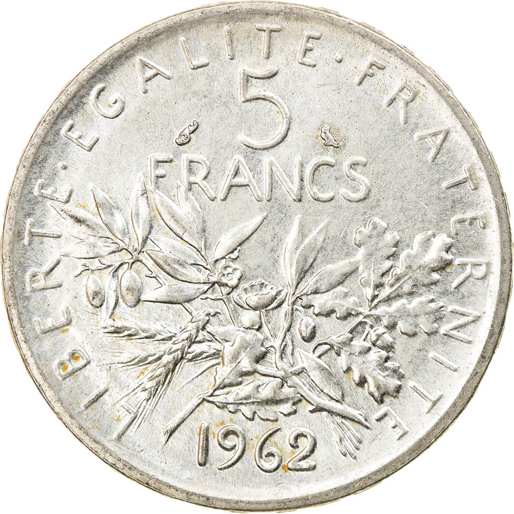 Coin, France, Semeuse, 5 Francs, 1962, Paris, AU(55-58), Silver, KM:926