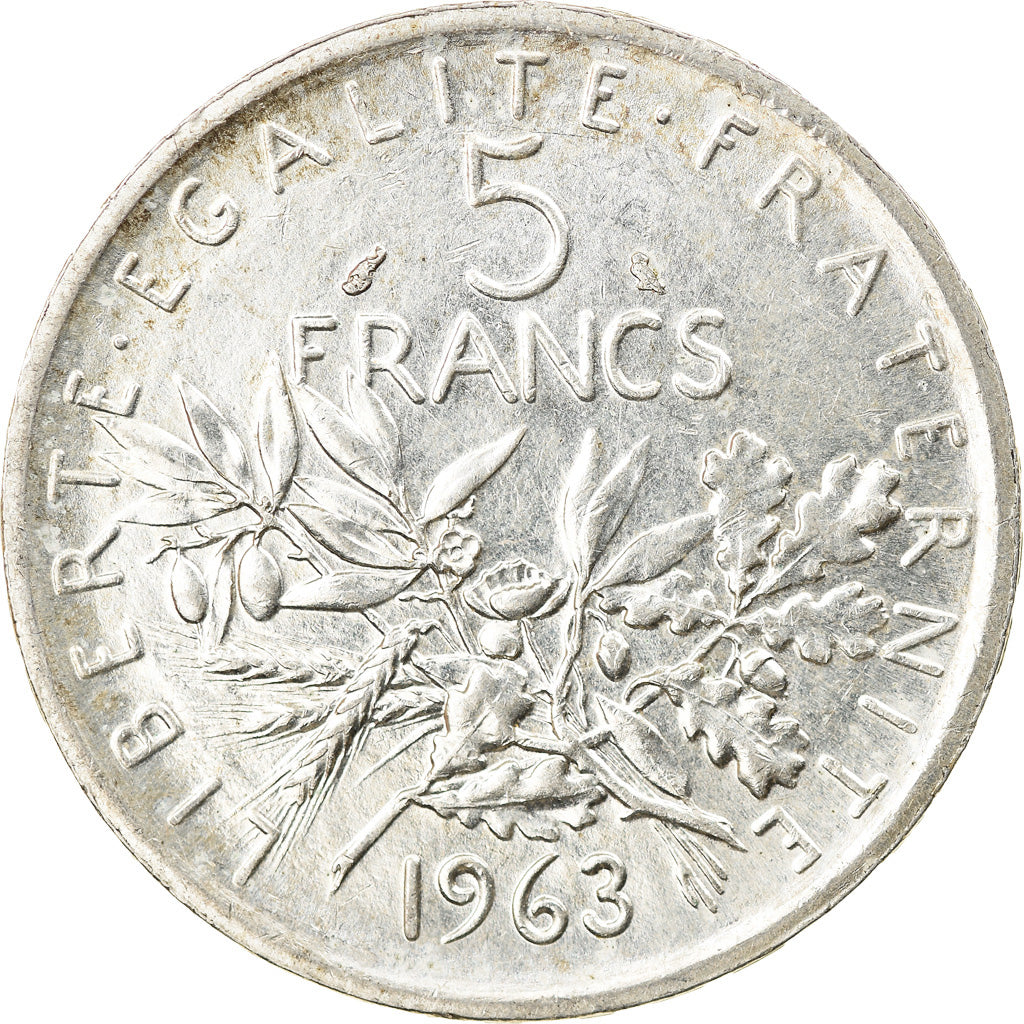 Coin, France, Semeuse, 5 Francs, 1963, Paris, MS(60-62), Silver, KM:926