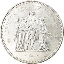 Coin, France, Hercule, 50 Francs, 1977, Paris, MS(63), Silver, KM:941.1