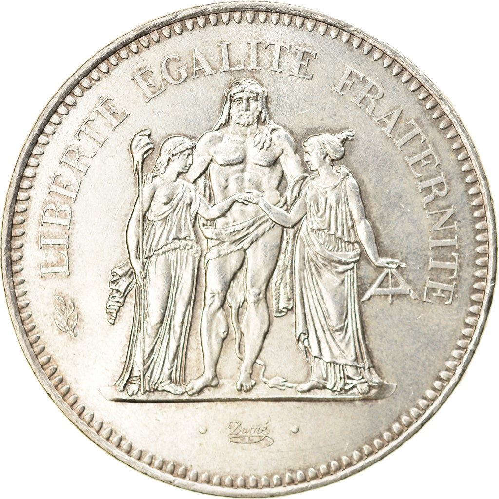 Coin, France, Hercule, 50 Francs, 1975, Paris, MS(60-62), Silver, KM:941.1
