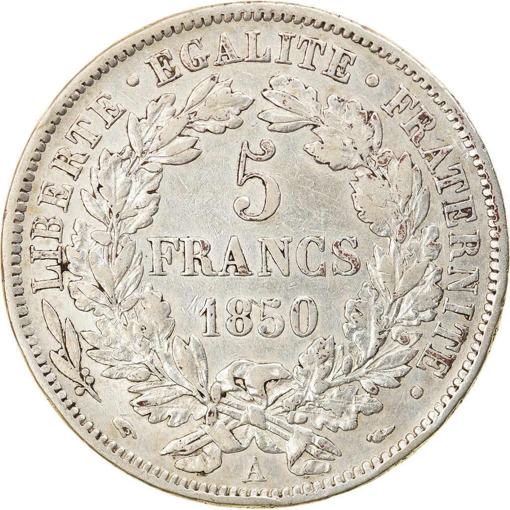 Coin, France, Cérès, 5 Francs, 1850, Paris, EF(40-45), Silver, KM:761.1
