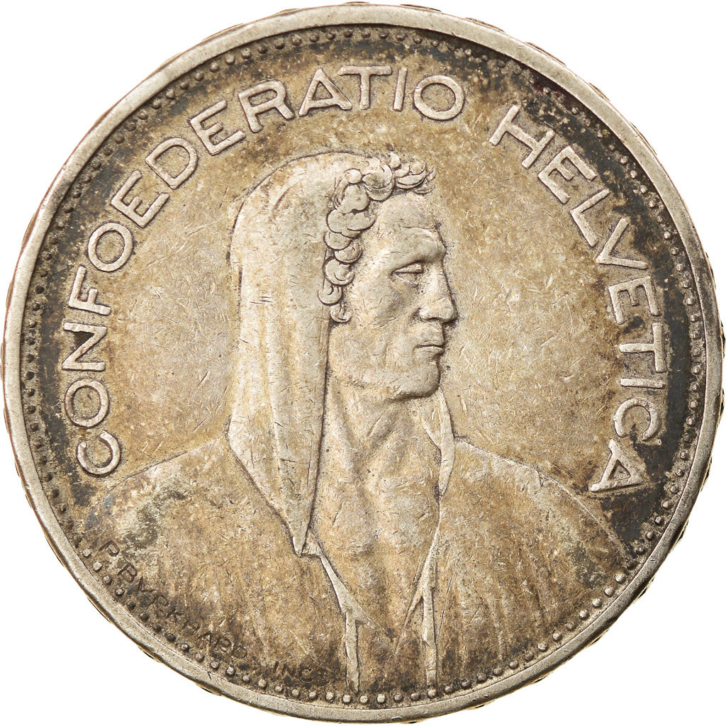 Coin, Switzerland, 5 Francs, 1932, Bern, EF(40-45), Silver, KM:40