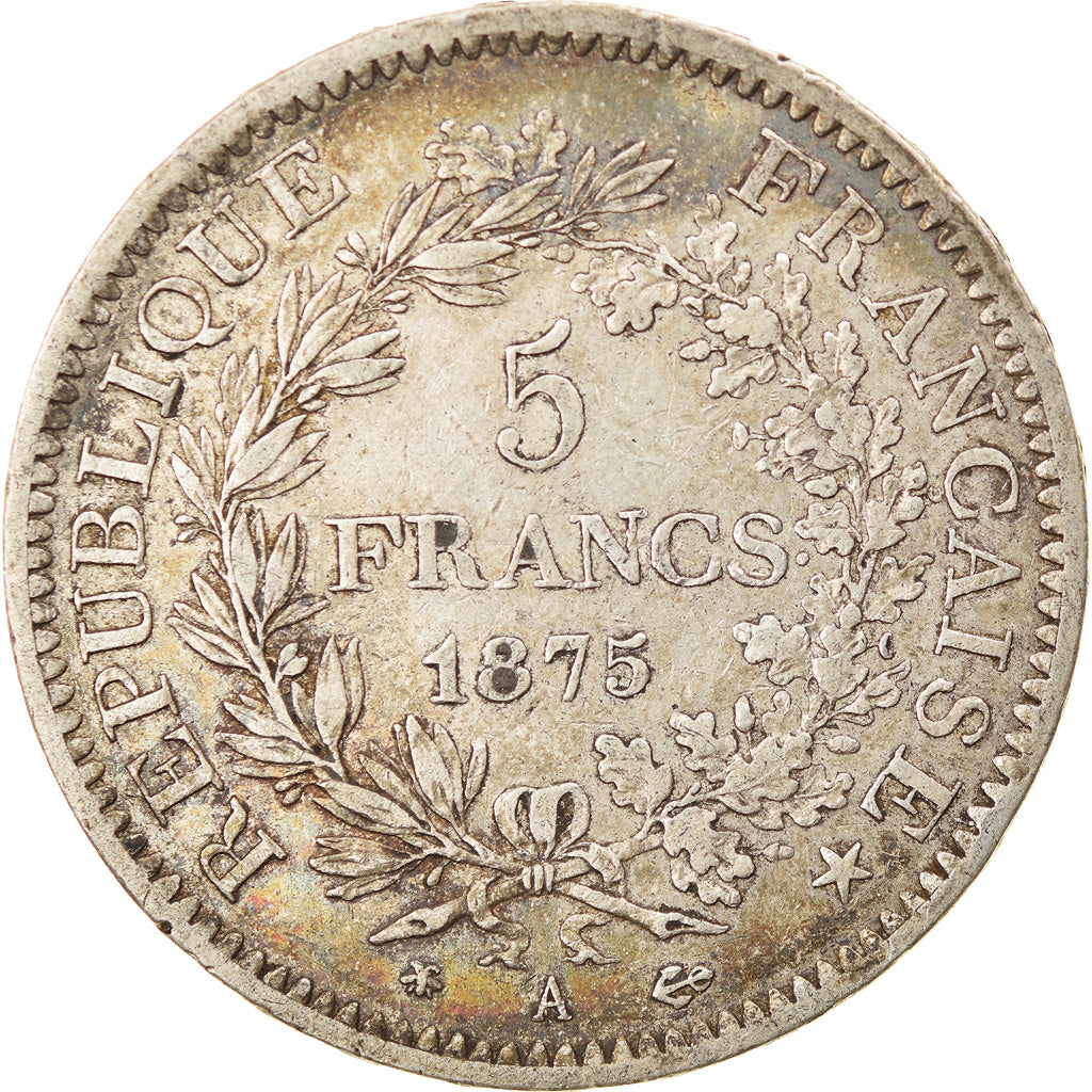 Coin, France, Hercule, 5 Francs, 1875, Paris, EF(40-45), Silver, KM:820.1