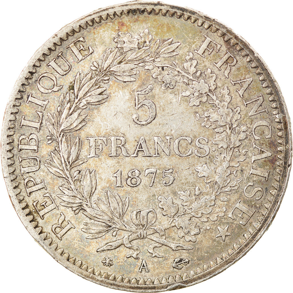 Coin, France, Hercule, 5 Francs, 1875, Paris, EF(40-45), Silver, KM:820.1