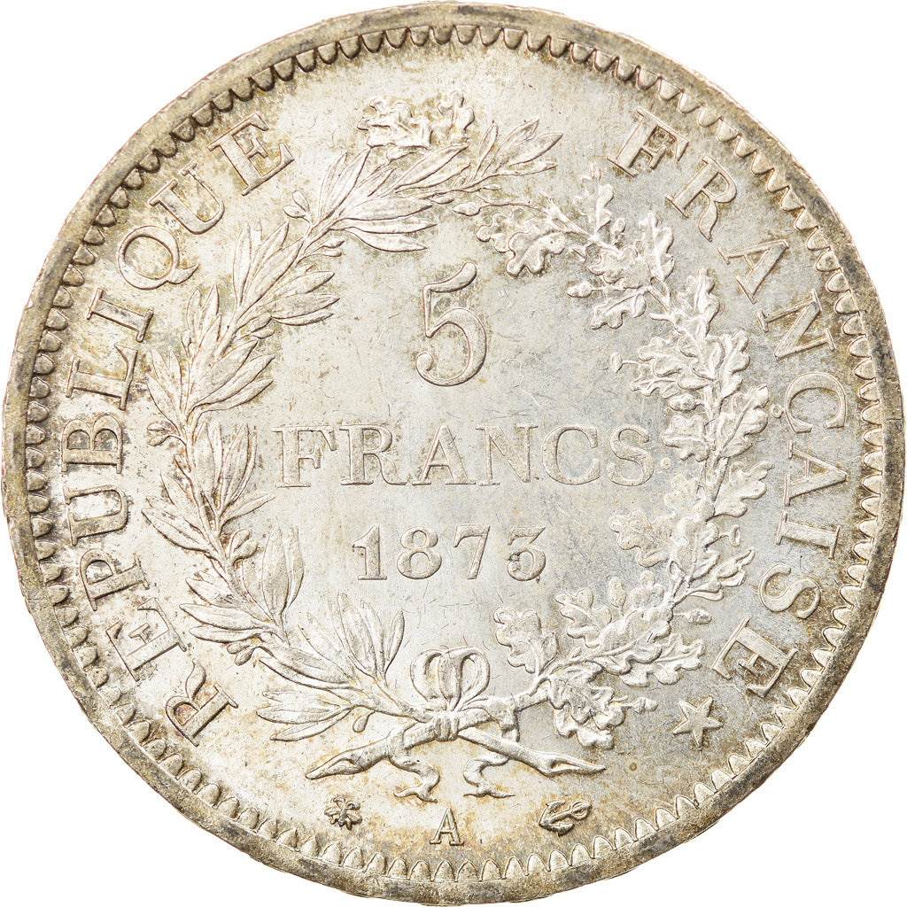 Coin, France, Hercule, 5 Francs, 1873, Paris, MS(60-62), Silver, KM:820.1