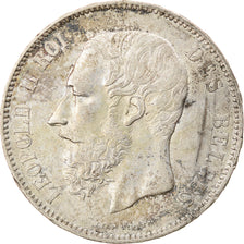 Moneta, Belgio, Leopold II, 5 Francs, 5 Frank, 1873, BB+, Argento, KM:24
