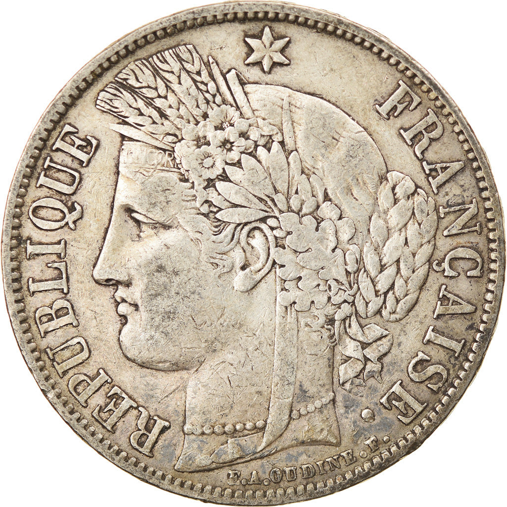 Coin, France, Cérès, 5 Francs, 1850, Paris, EF(40-45), Silver, KM:761.1